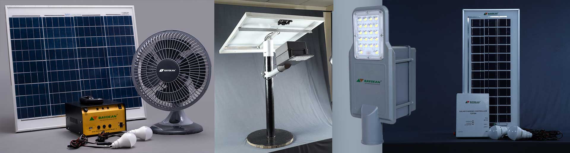 Solar home lighting banner