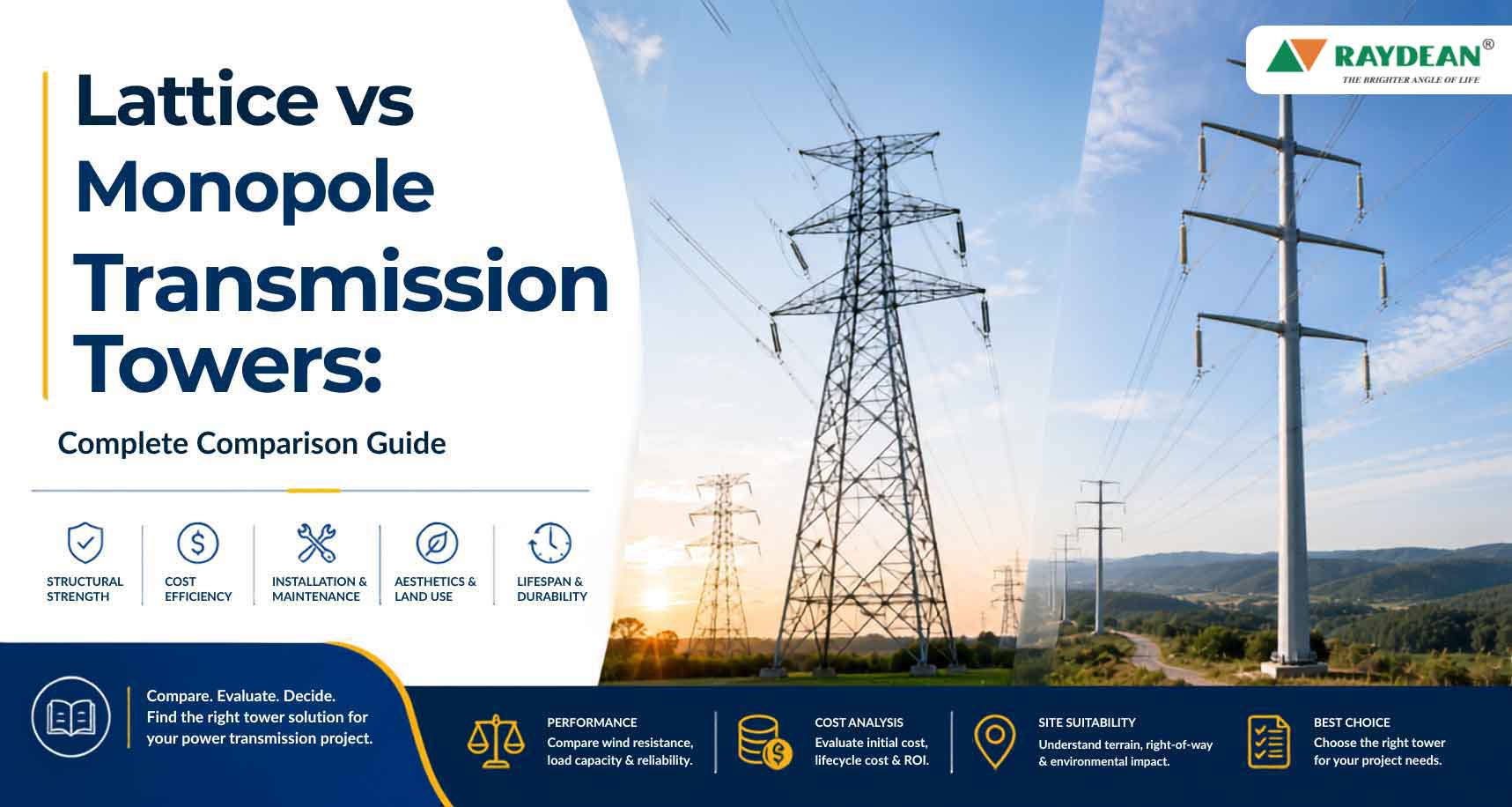 Lattice vs Monopole Transmission Towers